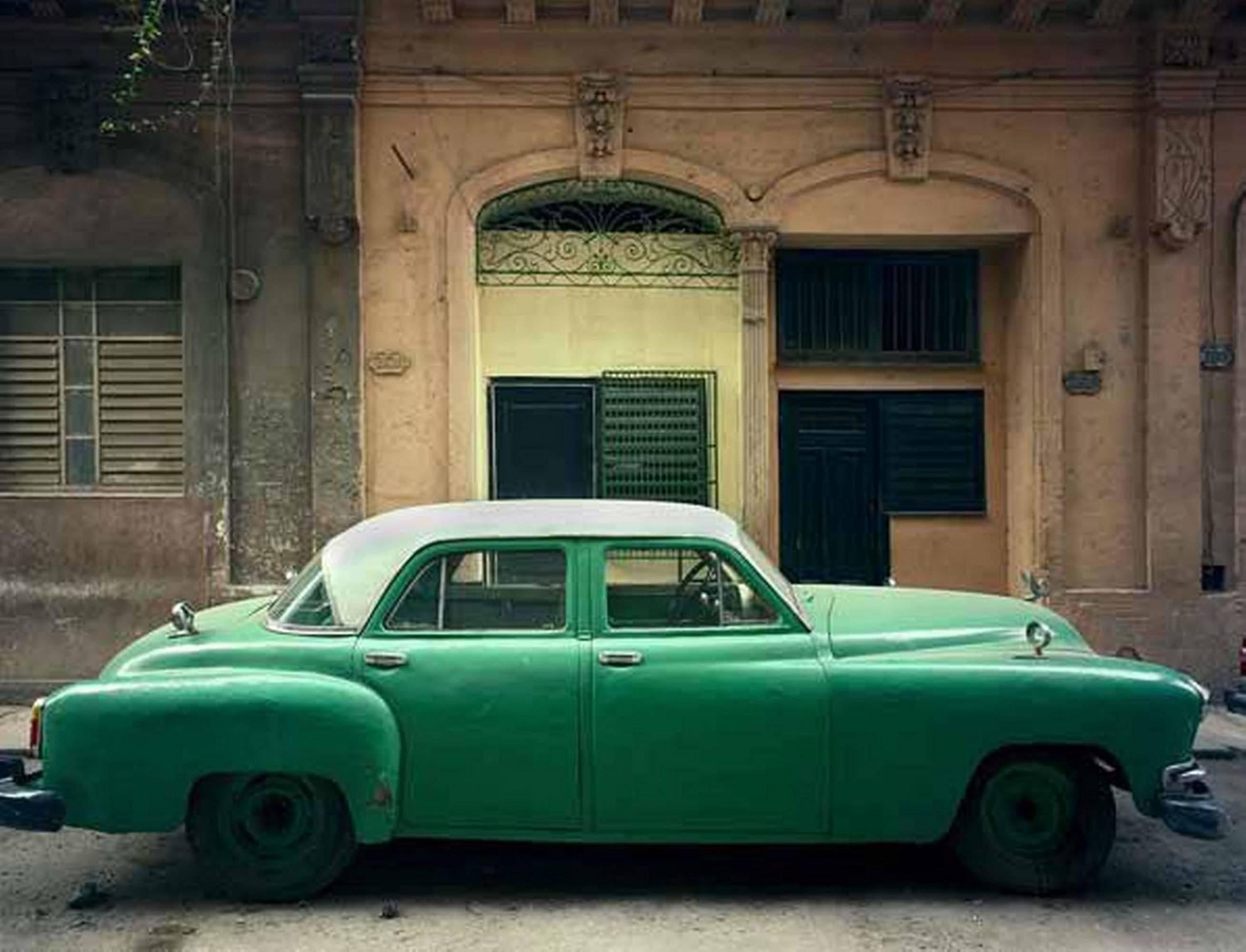 Robert Polidori Color Photograph - Green Car, Havana, Cuba