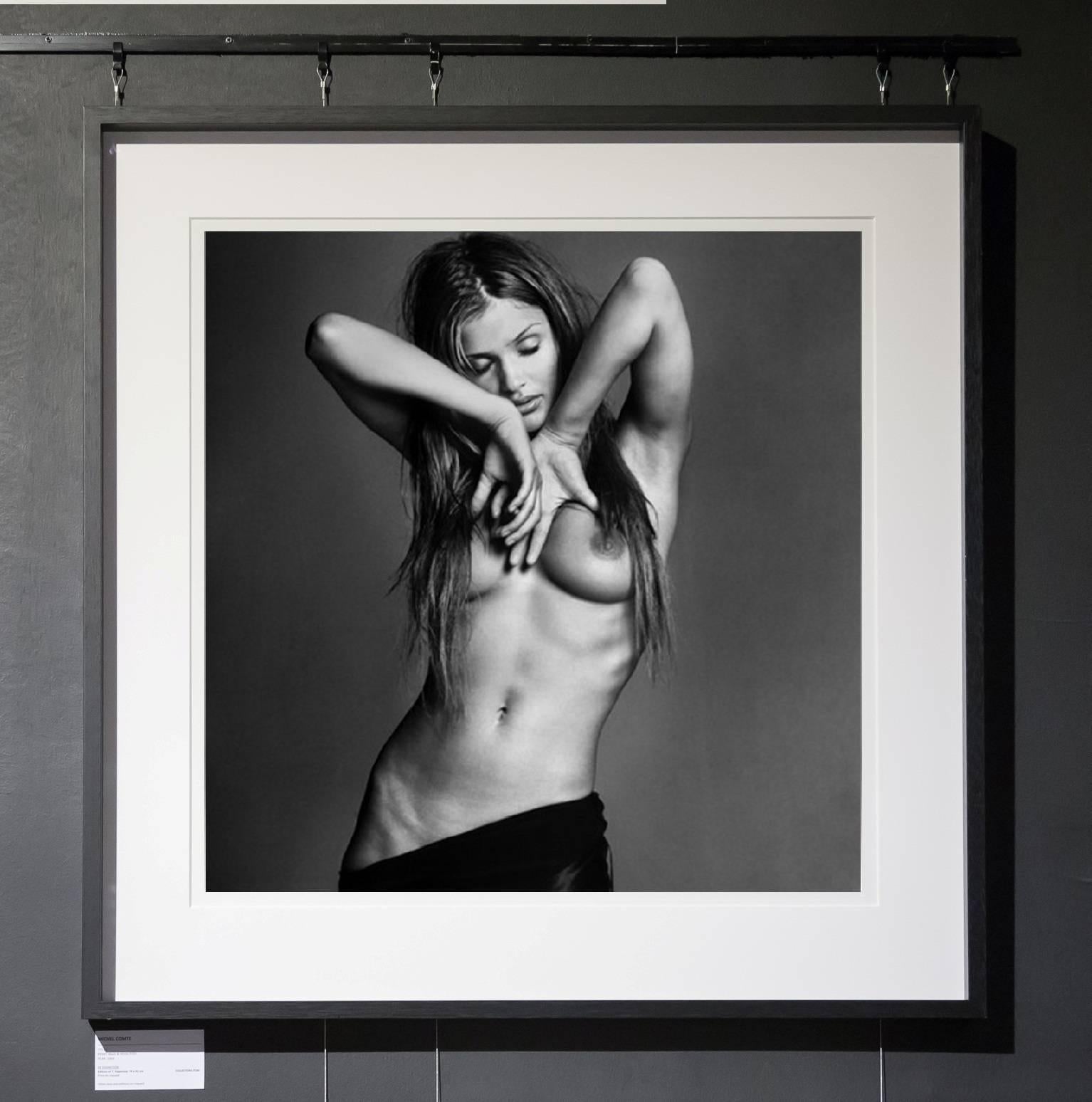 Helena Christensen III - iconic nude portrait of the supermodel in b&w - Photograph by Michel Comte