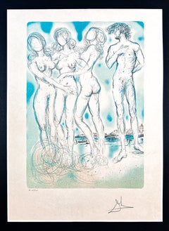 Salvador Dalí(1904-1989)- The judgement of Paris - Coloured lithograph on Arches