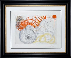 Salvador Dalí (1904–1989) - Elijah - Handcolored drypoint etching - 1975