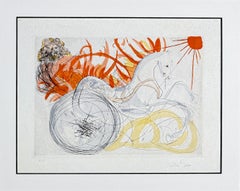Salvador Dalí (1904–1989) - Elijah - Handcolored drypoint etching - 1975