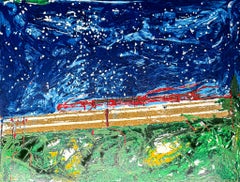 Mario Schifano(1934–1998)- TRENO GIAPPONESE- Screen print in 48 colors paper