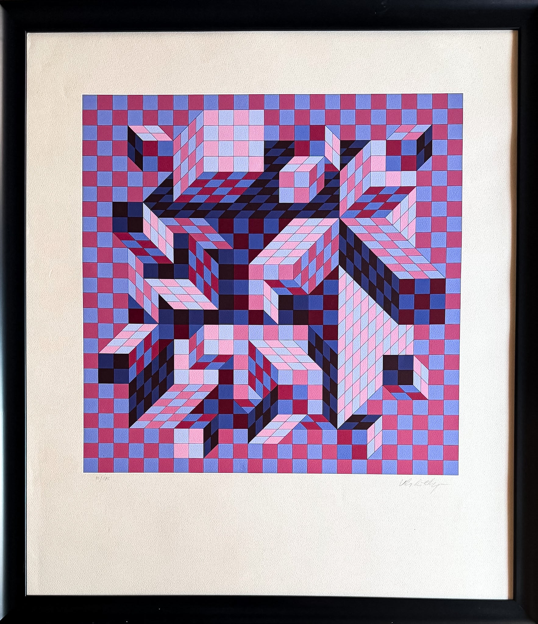 Victor Vasarely (1906–1997) – Quivar-Na – Color silkscreen on paper – 1977