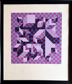 Victor Vasarely (1906-1997) – Quivar-Na – Sérigraphie en couleur sur papier – 1977