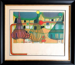 Friedensreich Hundertwasser (1928–2000) – „L'Expulsion“ – Farblithografie auf Büttenpapier