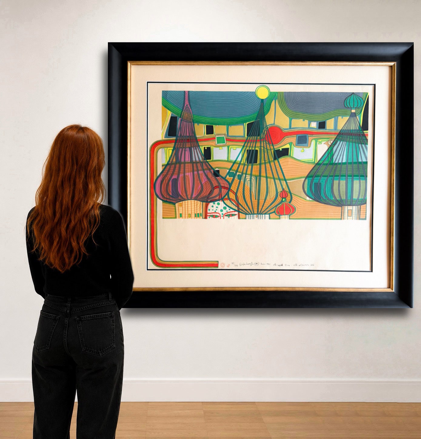 Friedensreich Hundertwasser (1928-2000) - L'Espulsione - Litografia a colori su carta velina