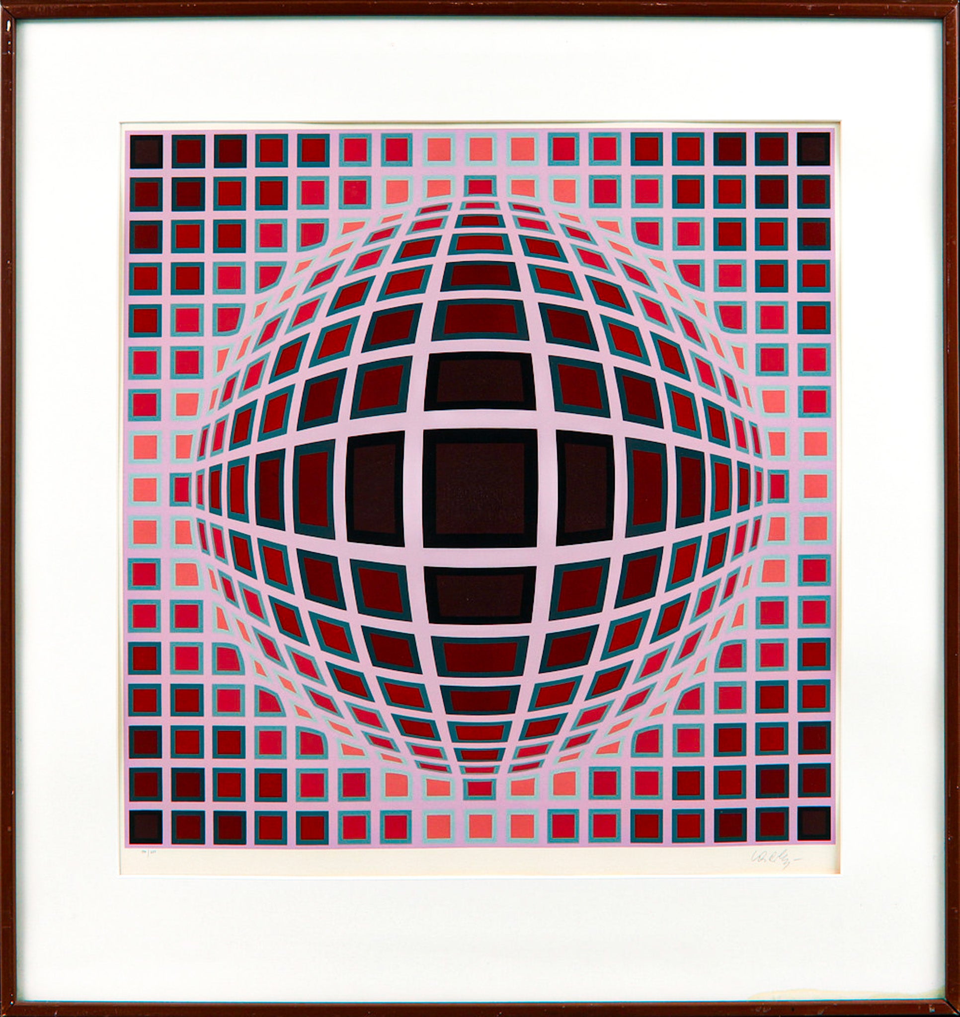 Victor Vasarely (1906-1997) - Louisiana I - Color screen print on paper - 1983