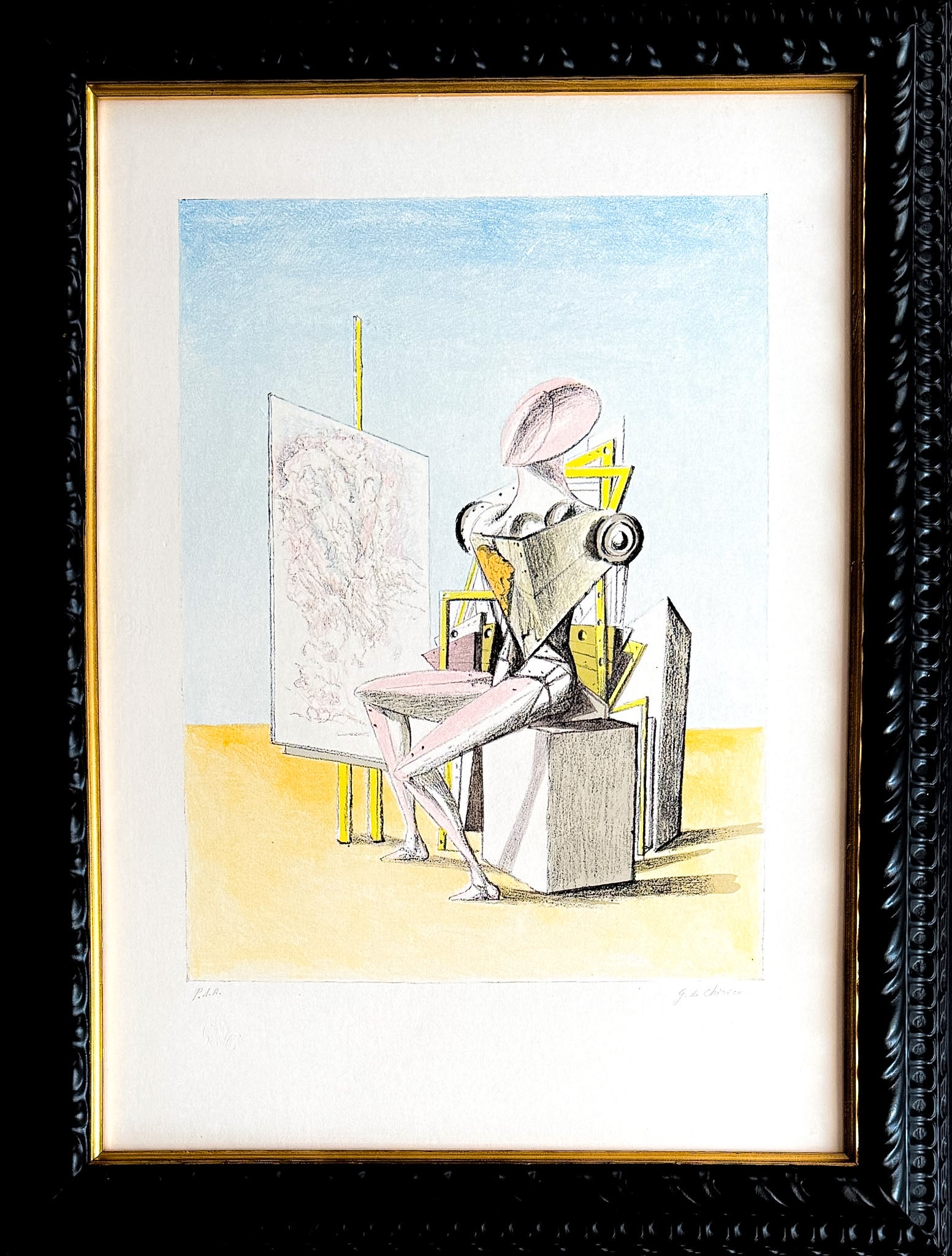 Giorgio de Chirico (1888–1978) - Il pittore - Color lithograph on Magnani paper