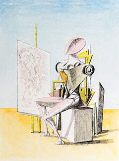 Giorgio de Chirico (1888–1978) - Il pittore - Color lithograph on Magnani paper