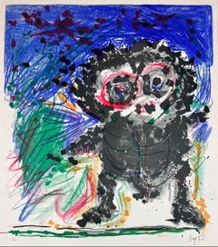 Enrico Baj (1924-2003) - Le petit fils de l'Hububu - Lithographie en couleur - 1956