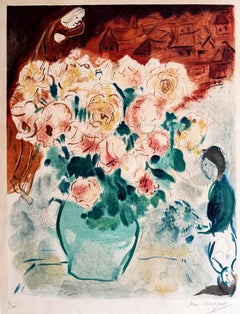 Marc Chagall (1887–1985) - Le Bouquet - Color lithograph on Arches paper - 1955