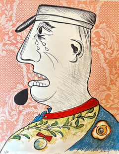 Enrico Baj (1924–2003) – Le grande Charles – Farblithografie auf Papier – 1965