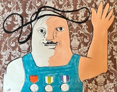 Enrico Baj (1924-2003) – Guillaume de Gouffier – Lithographie en couleurs sur papier – 1965