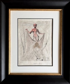 Salvador Dalí (1904–1989) - Femme tenant le voile - Drypoint etching on paper