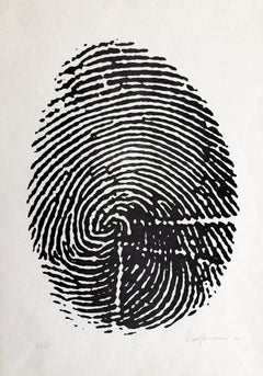 Piero Manzoni (1933-1963) - Left Thumbprint - Photolithograph on paper - 1960