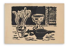 Karl Schmidt-Rottluff (1884–1976) - Natura morta con vaso di crochi - Litografia - 1953