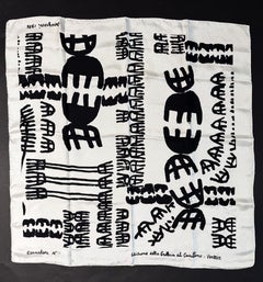 Giuseppe Capogrossi (1900–1972) - Untitled - Print on a silk scarf - 1956