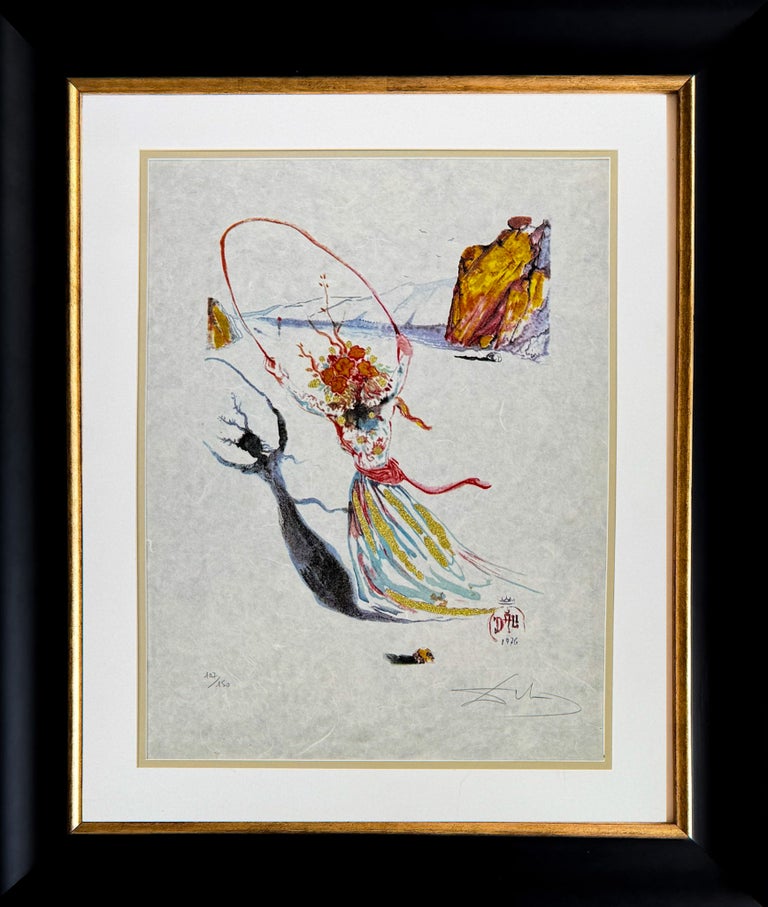 Salvador Dalí­ Salvador Dalí (1904–1989) - Daphne I - Color lithograph with gilding on Japanese