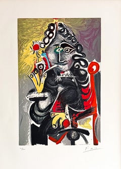 Pablo Picasso (1881–1973)- Le Cavalier - Color lithograph on Arches paper - 1968