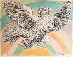 Pablo Picasso (1881–1973) - Colombe volant - Color lithograph on Arches paper