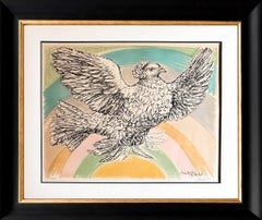 Pablo Picasso (1881–1973) - Colombe volant - Color lithograph on Arches paper