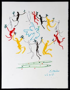 Pablo Picasso (1881–1973) - Ronde de la jeunesse - Color lithograph on Arches