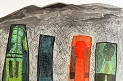 Mimmo Paladino (1948) - Sguardo a destra - Etching on paper - 2000