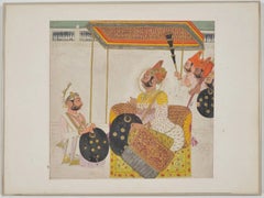 19th Century Indian Miniature Portrait of Jodhpur Ruler
