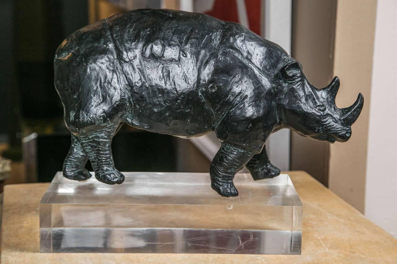 Rhinocéros - Sculpture de Roland d'Andlau-Hombourg
