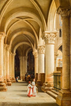 Blick auf eines der Seitenschiffe der Apsis von Saint-Germain-des-Prés, Paris