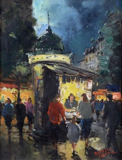 Près du Moulin Rouge - Mid 20th Century French Impressionist Paris Oil Painting