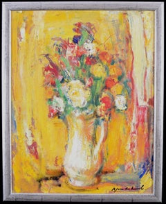 Fiori in un vaso - Natura morta post-impressionista belga della metà del secolo
