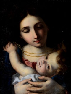 Madonna and Child - 18th Century Italian Old Master Religious Oil Painting