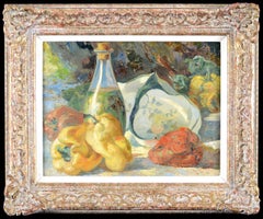 The Kitchen Table - Early 20th Century French Impressionist Vegetables Painting