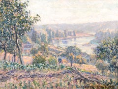 Banks of the Seine - Early 20th Century Irish France River Landscape Painting