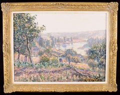 Banks of the Seine - Early 20th Century Irish France River Landscape Painting