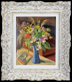 Flowers in a Vase - Early 20th Century French Paris School Still Life Painting