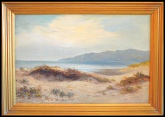 Tranquil Beach Landscape - Large Early 20th Century English Kent Oil Painting