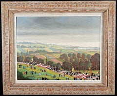 La Troménie Silencieuse - Large Mid Century French Brittany Landscape Painting