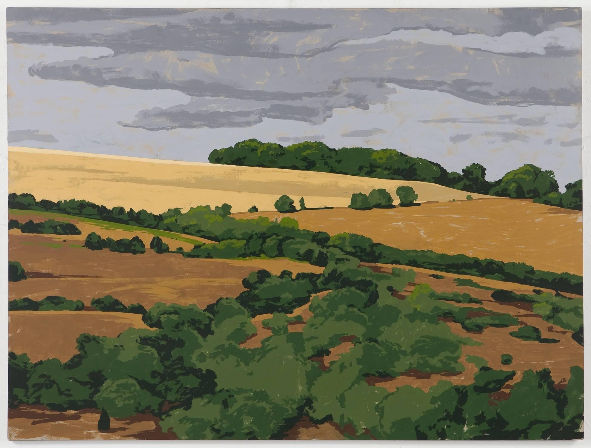 Matthew Benedict Landscape Art - Grey Skies, Normandy