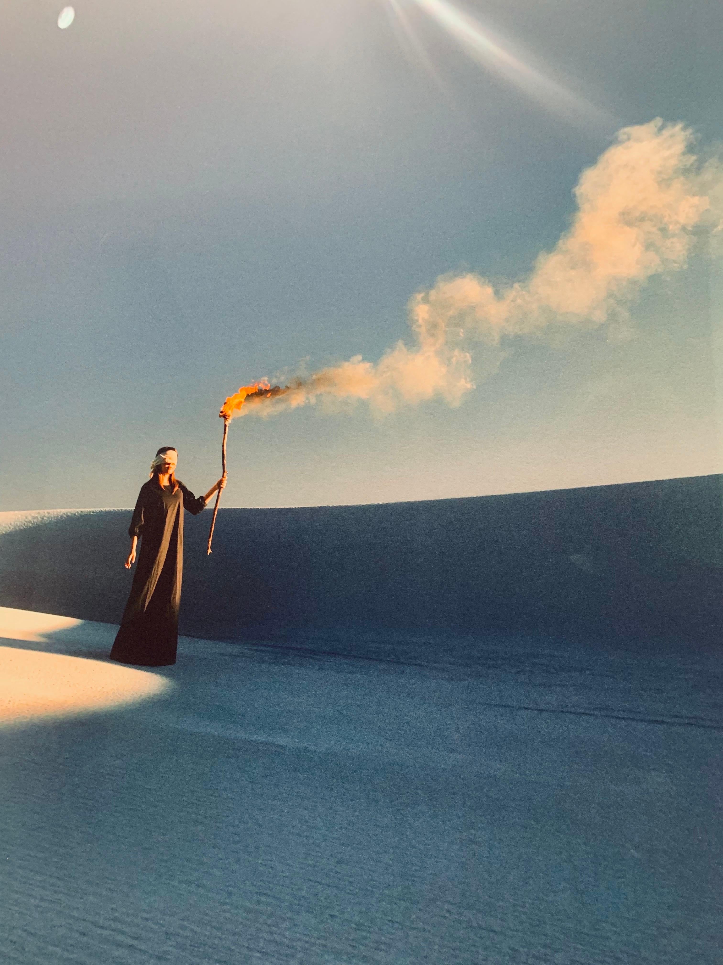 Site Trinity, du parc national des dunes de sable de White Sands, blanc et bleu en vente 2