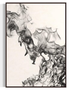 Fire Study: Flame & Smoke, Framed Fine Art Photographic Print, Signed, 80x60 cm