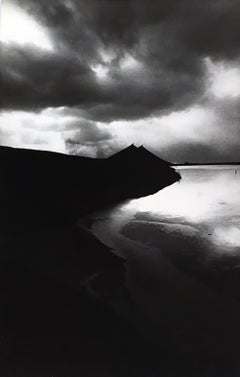 Paysage mystique des terrils, tirage vintage à la gélatine argentique, signé