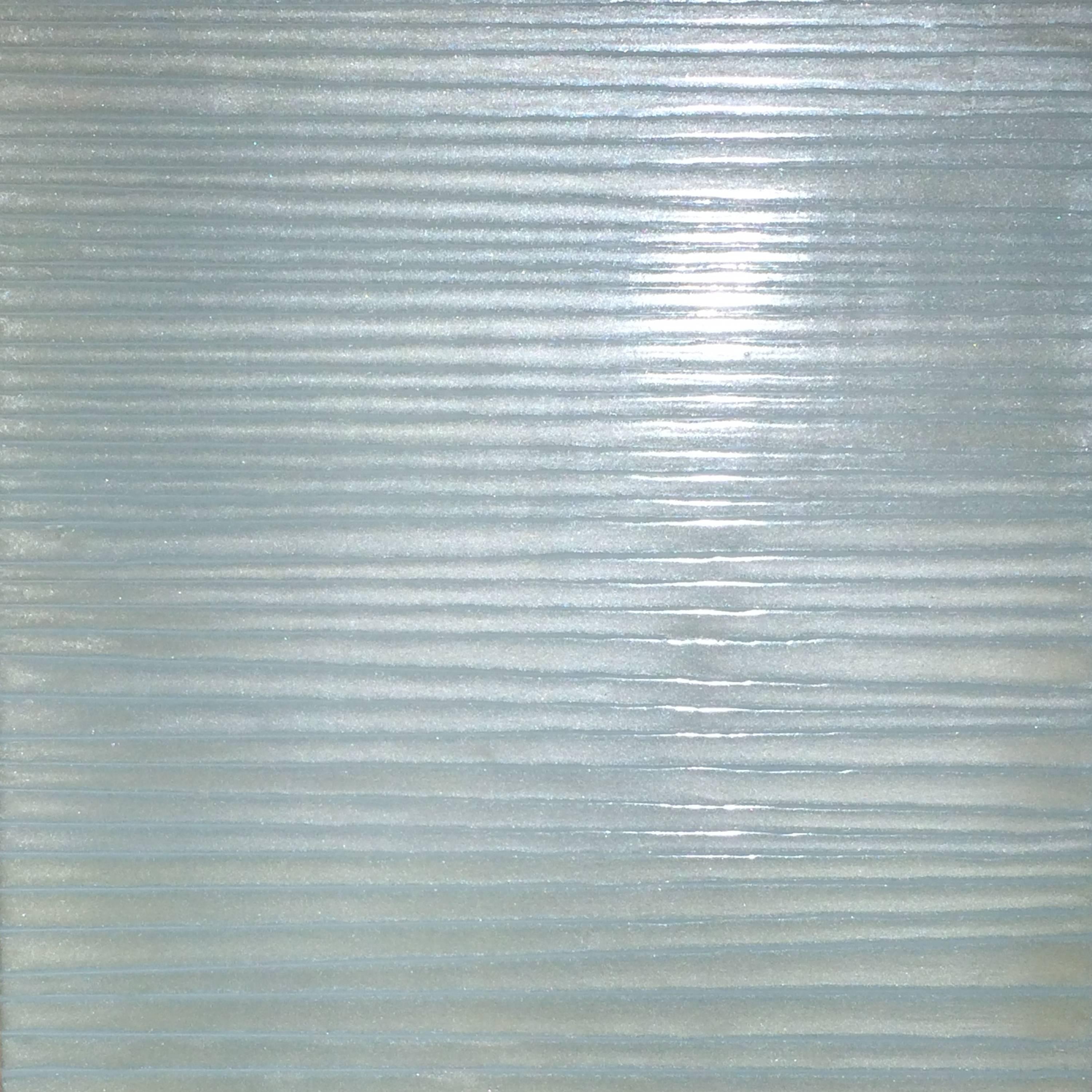 Jessica McCambly Abstract Painting - HS-1, Pale Blue Small Square Painting, Iridescent Shimmer and Textured Surface