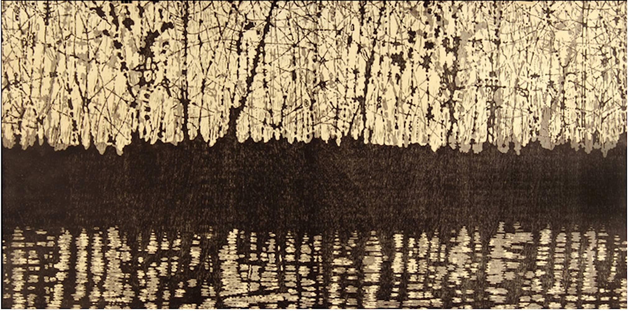 Eve Stockton Landscape Print - Woodland Reflections III