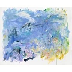 As Though Time Were Very Large, Large Abstract Pale Purple, Light Blue Painting 10
