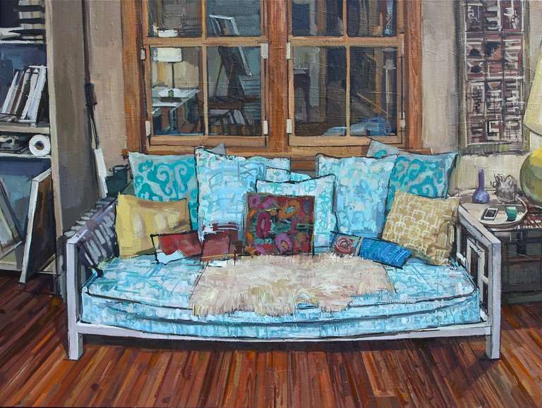 Francis Sills Interior Painting - Daybed in the Studio
