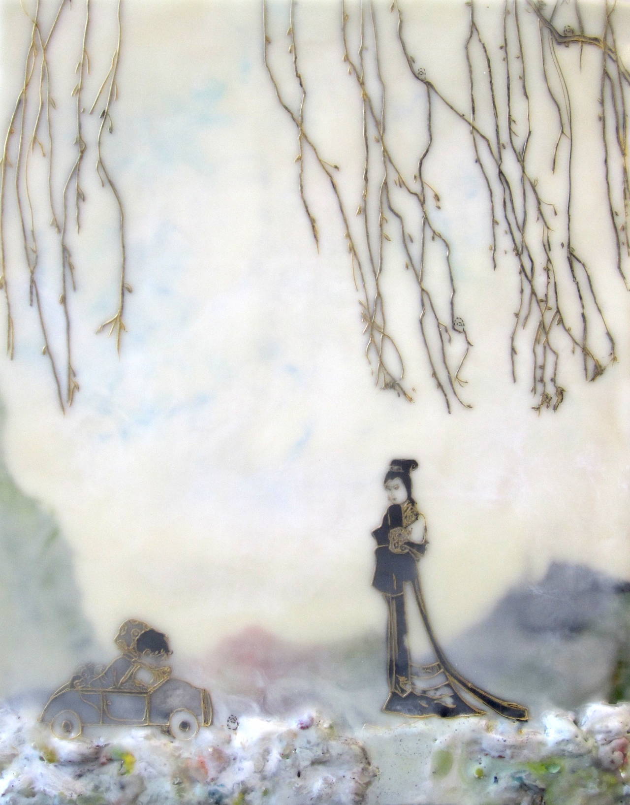 Cecile Chong Figurative Painting - Road Trip