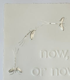 Time and the Bell Now or Now - Gold Leaf Winged Insects Embossed Paper, 2023