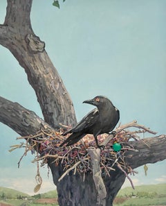 Coleccionista - «Crow Nest in Tree Key Pocket Watch Landscape Hills», 2025